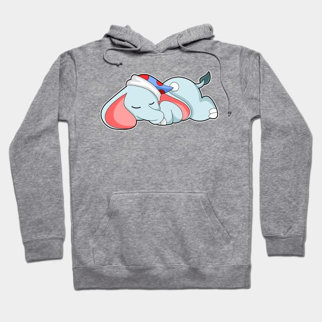 Elephant at Sleeping with Sleepyhead Hoodie by Markus Schnabel